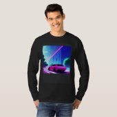 Synthwave car outrun retrowave futuresynth sci fi T-Shirt (Vorne ganz)