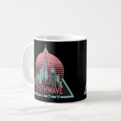 Synthwave City Kaffeetasse (Vorderseite Links)