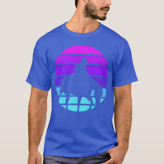 Synthwave-Cowboy-Pferdehirte-Geschenk Mädchen T-Shirt
