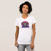 Synthwave DJ Katze T-Shirt (Vorne ganz)
