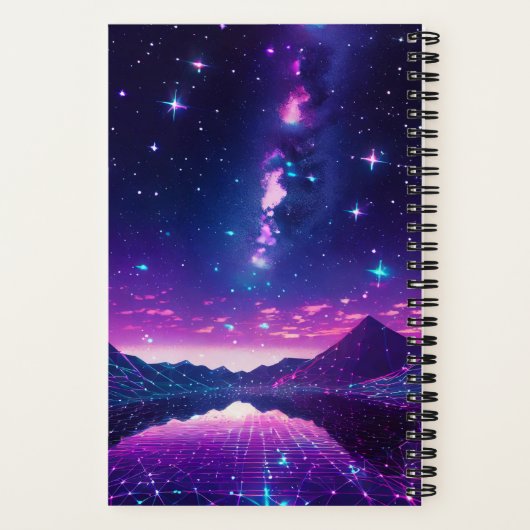 Synthwave Dream Journal Notizblock (Rückseite)
