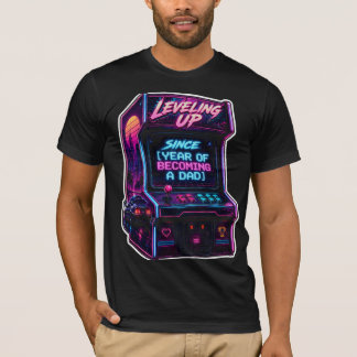Synthwave-Gaming-Vater-Tag-Arcade-Grafik T-Shirt