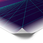 Synthwave-Gitter - Retrowave-80er-Ästhetik Poster (Ecke)