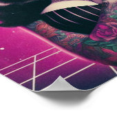 Synthwave Goth Button-up Poster (Ecke)