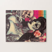 Synthwave Gruselige Pin-up Puzzle (Horizontal)