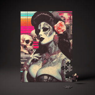 Synthwave Gruselige Pin-up Puzzle