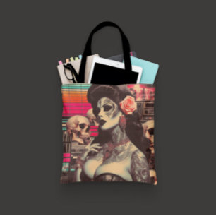 Synthwave Gruselige Pin-up Tasche
