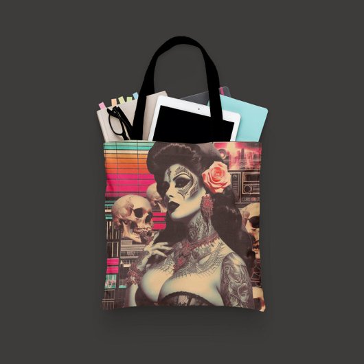 Synthwave Gruselige Pin-up Tasche