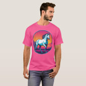 Synthwave Horse T-Shirt (Vorne ganz)