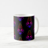 Synthwave Jackals Skull-Kaffee-Tasse Kaffeetasse (VorderseiteRechts)