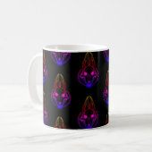 Synthwave Jackals Skull-Kaffee-Tasse Kaffeetasse (Vorderseite Links)