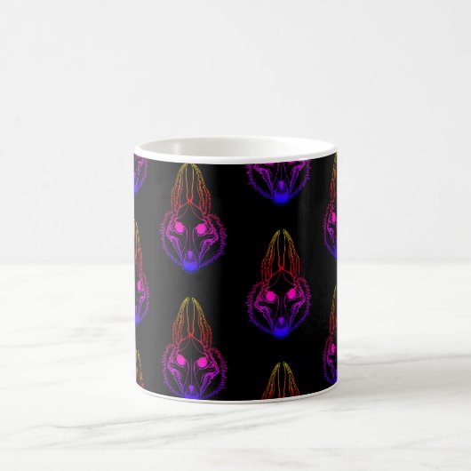 Synthwave Jackals Skull-Kaffee-Tasse Kaffeetasse (Mittel)