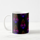 Synthwave Jackals Skull-Kaffee-Tasse Kaffeetasse (Links)