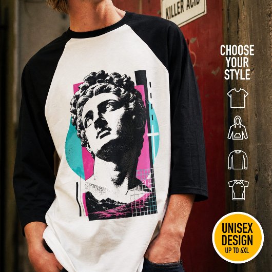 Synthwave Kolossser Moderner Christlicher Retro Ra T-Shirt