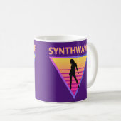 Synthwave Mädchen Kaffeetasse (VorderseiteRechts)
