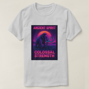 "Synthwave Mammoth T - Shirt   Ancient Spirit Colo