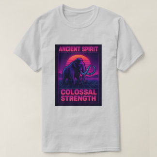 "Synthwave Mammoth T - Shirt | Ancient Spirit Colo