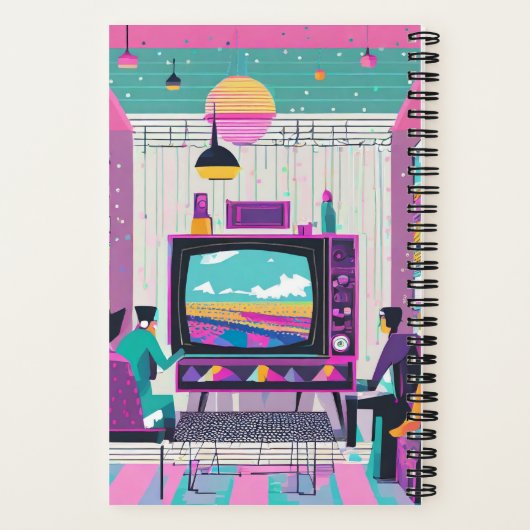 Synthwave Movie Journal Notizblock (Rückseite)