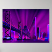 Synthwave Neon City San Francisco Poster (Vorne)