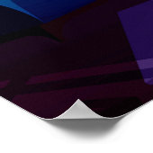 Synthwave Neon City: Terrasse, Penthouse Poster (Ecke)