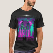 Synthwave Neon Robotic Graphic T-Shirt (Vorderseite)