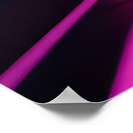Synthwave Neon Tunnel Glowing Pyramid Abstract Poster (Ecke)