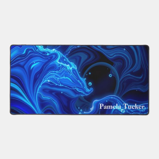 Synthwave Neon Wave Ästhetik Groß Schreibtischunterlage (Vorderseite)