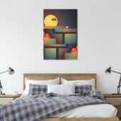 Synthwave Neuralität Modernist II Leinwanddruck (Insitu (Schlafzimmer))