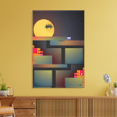 Synthwave Neuralität Modernist II Leinwanddruck (Insitu (Wohnzimmer))