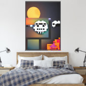 Synthwave Neuralität Modernist Leinwanddruck (Insitu (Schlafzimmer))