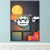 Synthwave Neuralität Modernist Leinwanddruck (Insitu (Holzboden))