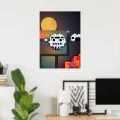 Synthwave Neuralität Modernist Poster (Heimbüro)