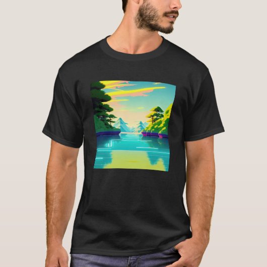 Synthwave outrun retrowave futuresynth sci 3 T-Shirt (Vorderseite)