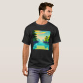 Synthwave outrun retrowave futuresynth sci 3 T-Shirt (Vorne ganz)