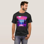 Synthwave outrun retrowave futuresynth sci 9 T-Shirt (Vorne ganz)
