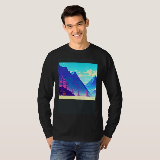 Synthwave outrun retrowave futuresynth sci fi 12 T-Shirt (Vorne ganz)