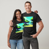 Synthwave outrun retrowave futuresynth sci fi 16 T-Shirt (Unisex)
