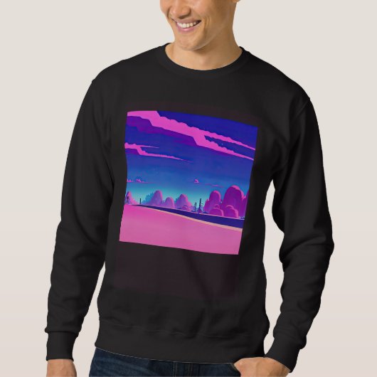 Synthwave outrun retrowave futuresynth sci fi 20 sweatshirt (Vorderseite)