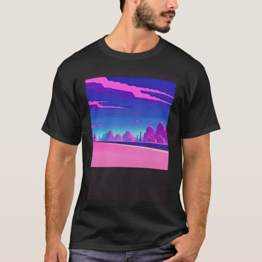 Synthwave outrun retrowave futuresynth sci fi  20 T-Shirt (Vorderseite)