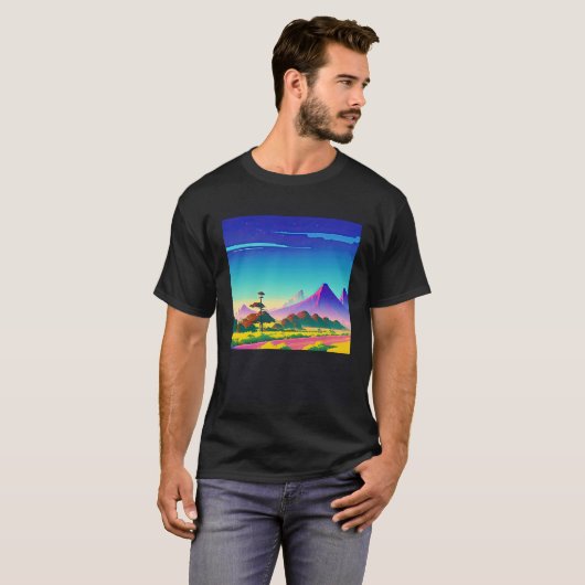 Synthwave outrun retrowave futuresynth sci fi 29 T-Shirt (Vorne ganz)