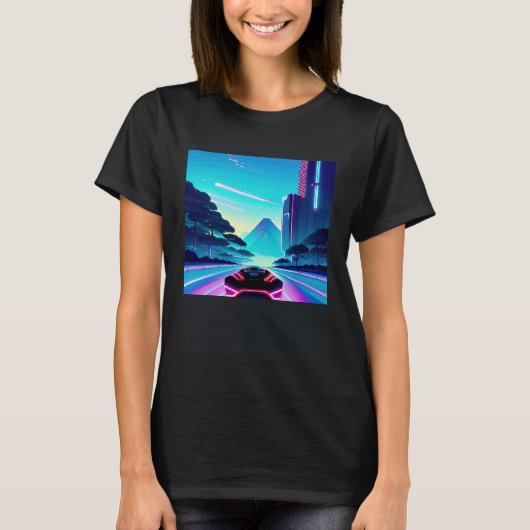 Synthwave outrun retrowave futuresynth sci fi 38 T-Shirt (Vorderseite)