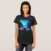 Synthwave outrun retrowave futuresynth sci fi 38 T-Shirt (Vorne ganz)