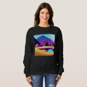 Synthwave outrun retrowave futuresynth sci fi 40 sweatshirt (Vorne ganz)