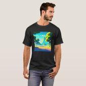 Synthwave outrun retrowave futuresynth sci fi 74 T-Shirt (Vorne ganz)