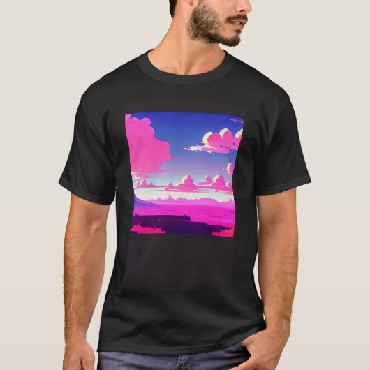 Synthwave outrun retrowave futuresynth sci fi 7 T-Shirt (Vorderseite)