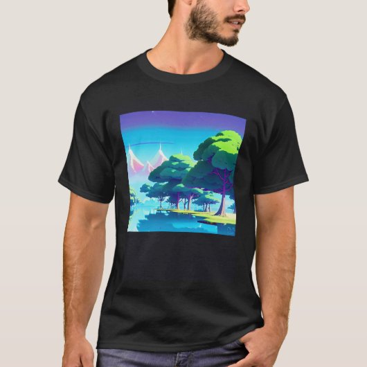 Synthwave outrun retrowave futuresynth sci fi 80 T-Shirt (Vorderseite)