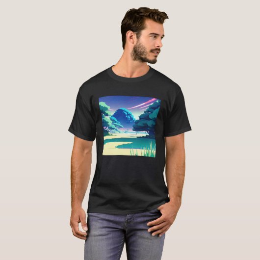Synthwave outrun retrowave futuresynth sci fi 82 T-Shirt (Vorne ganz)