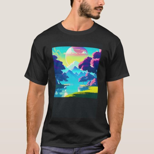 Synthwave outrun retrowave futuresynth sci fi 84 T-Shirt (Vorderseite)