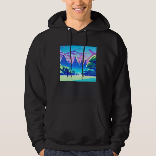 Synthwave outrun retrowave futuresynth sci fi 89 hoodie (Vorderseite)