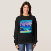 Synthwave outrun retrowave futuresynth sci fi 89 sweatshirt (Vorne ganz)
